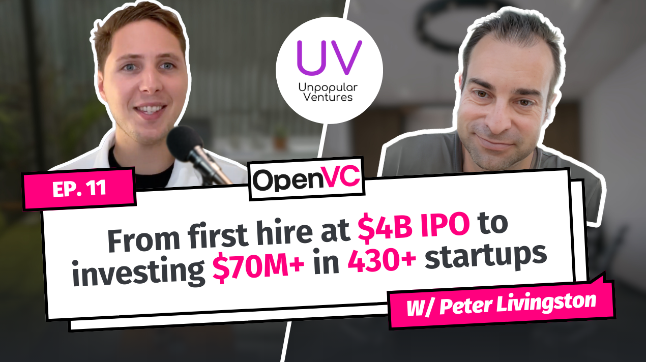 Peter Livingston: From first hire at $4B IPO to investing $70M+ in 430+ startups