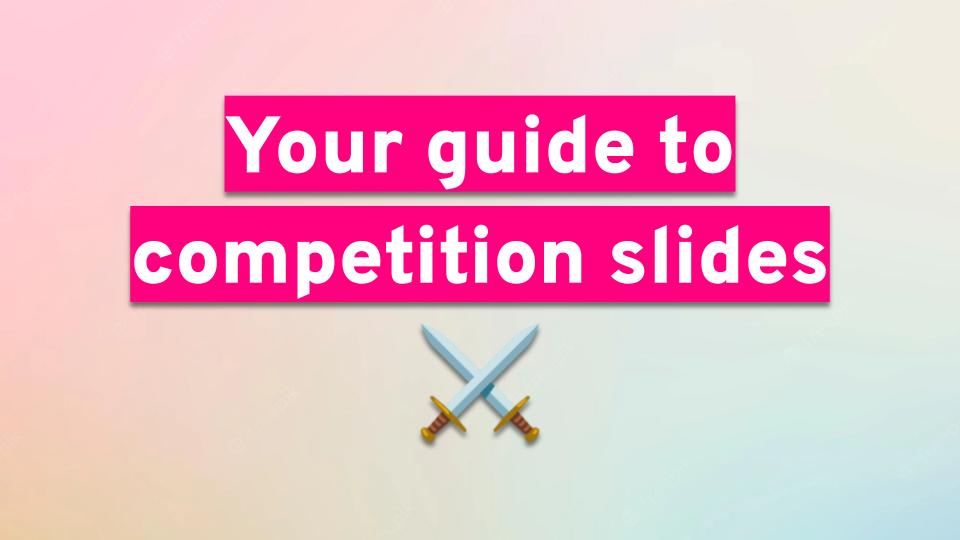 Competition Slide Pitch Deck Best Practices and Examples