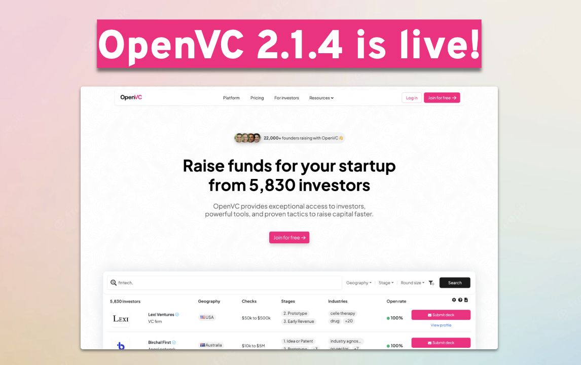 OpenVC 2.1.4 is live!