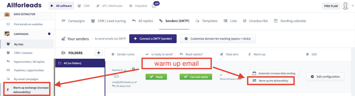 email deliverability warm up domain