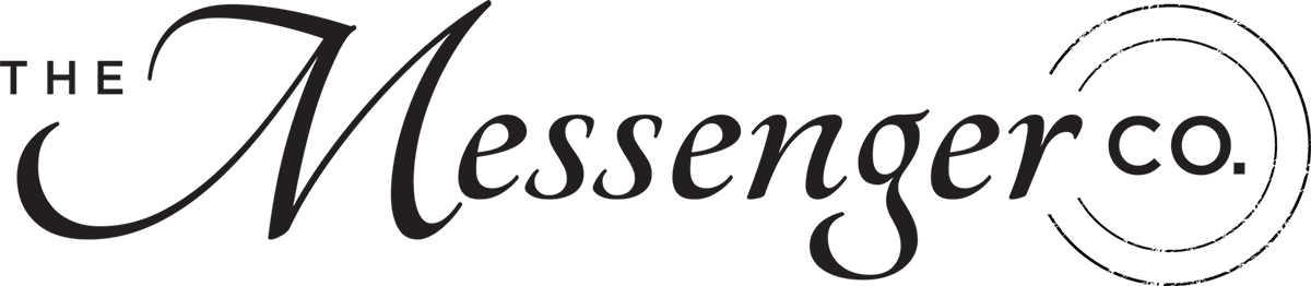 The Messenger Co. logo, funeral stationary.