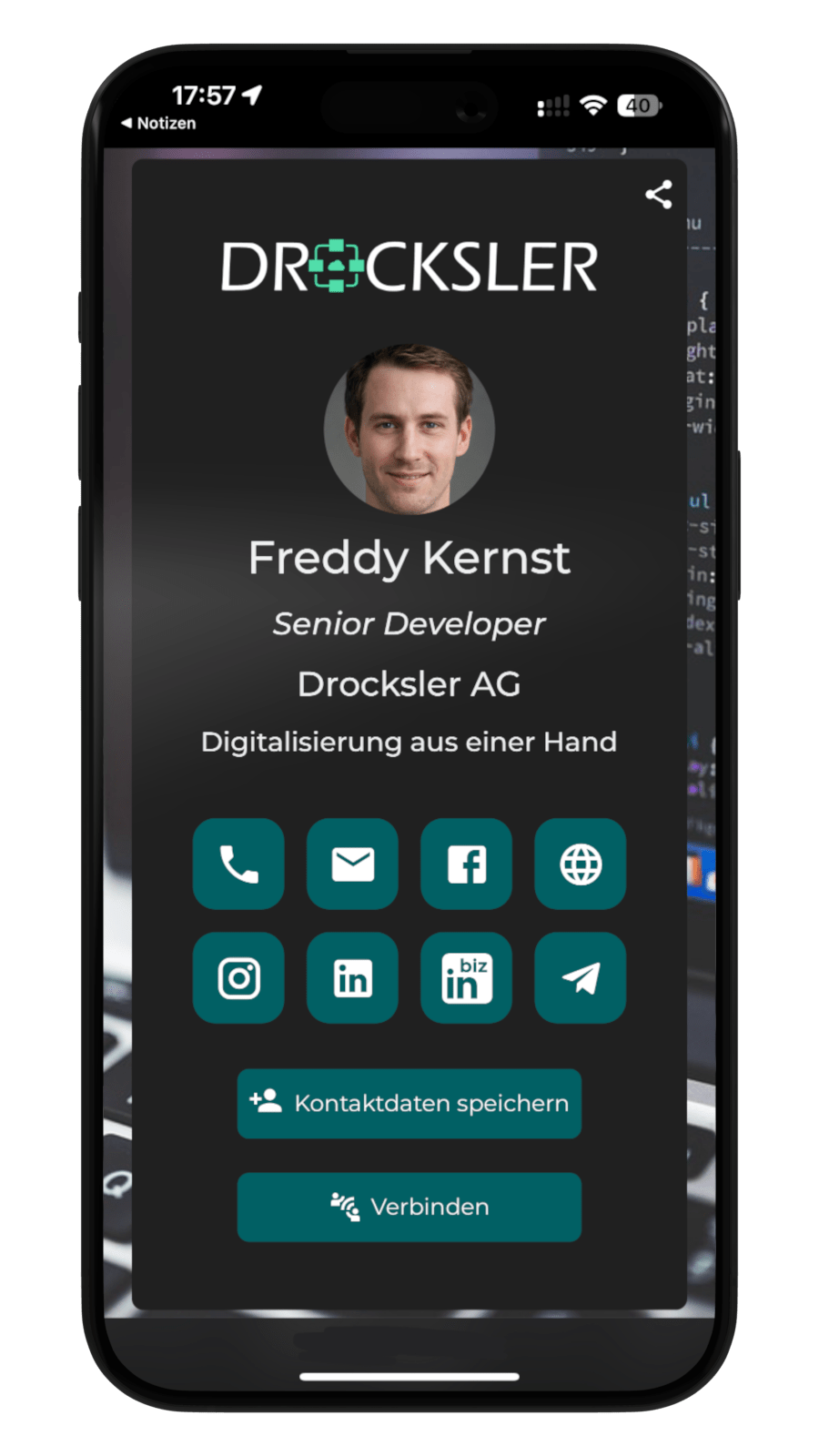 Digital business card Freddy Kernst