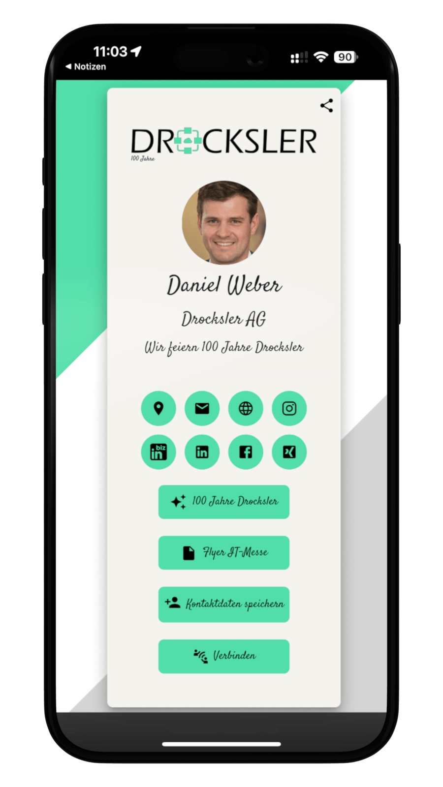 Digital business card Daniel Weber