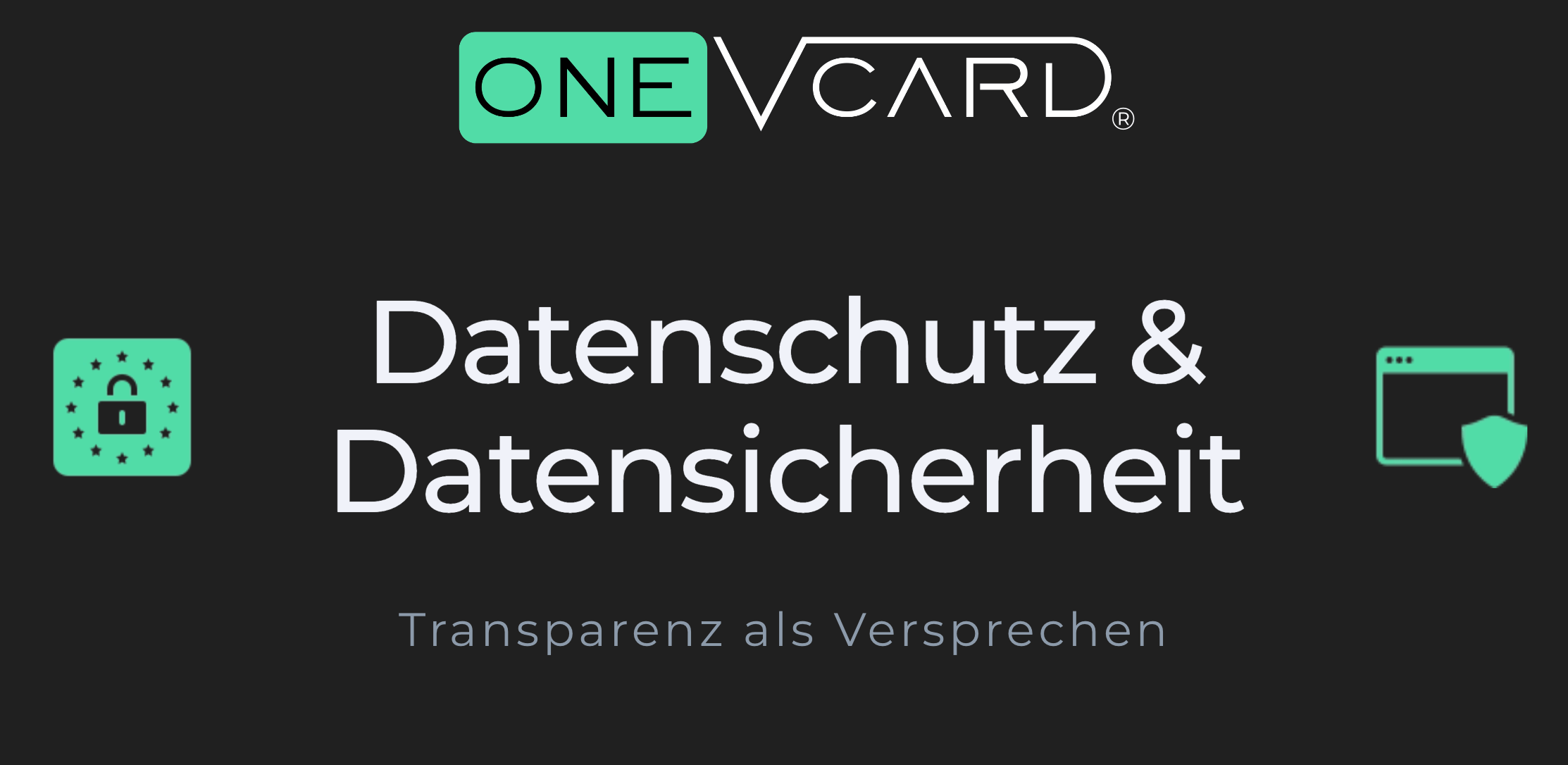 Data protection and data security at oneVcard - a promise to our customers