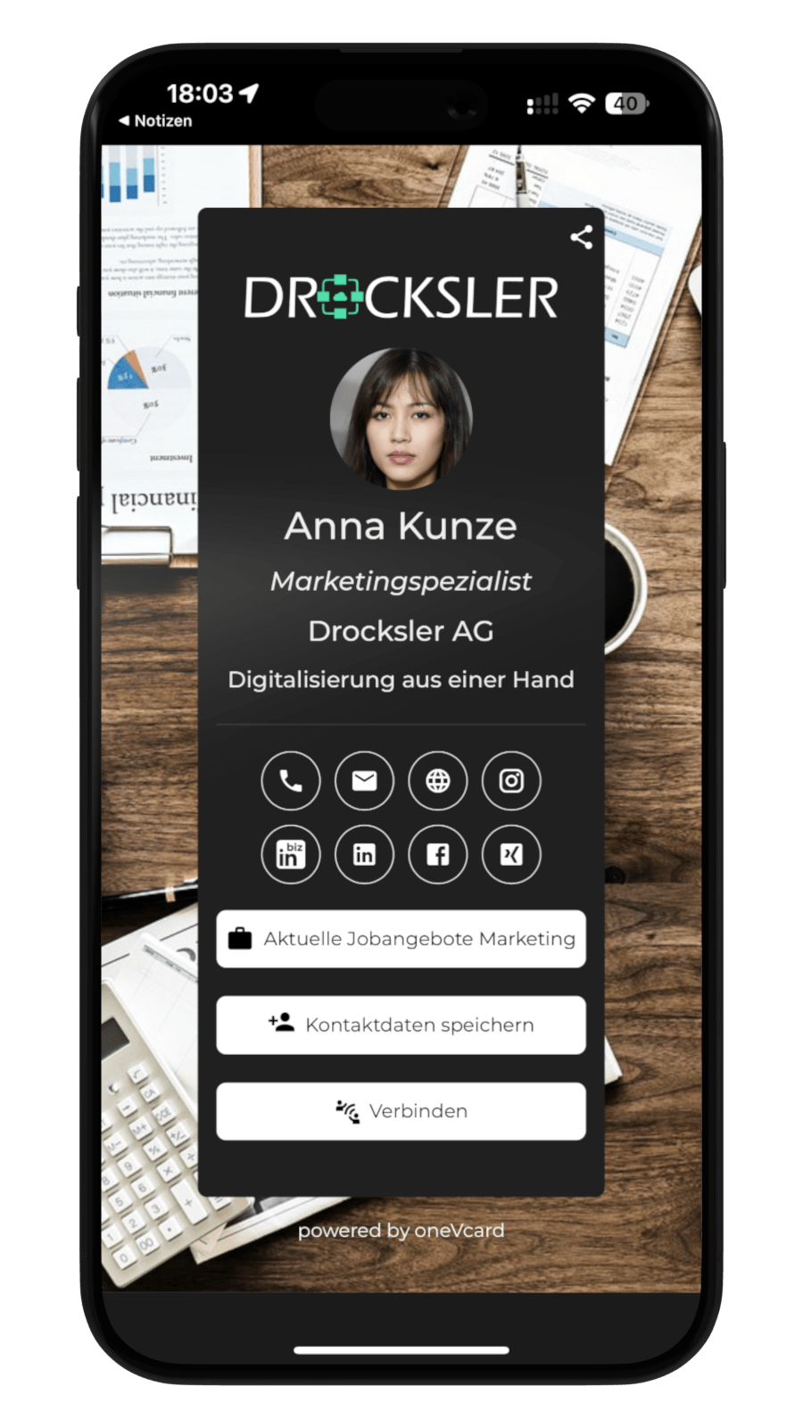 Digital business card Anna Kunze