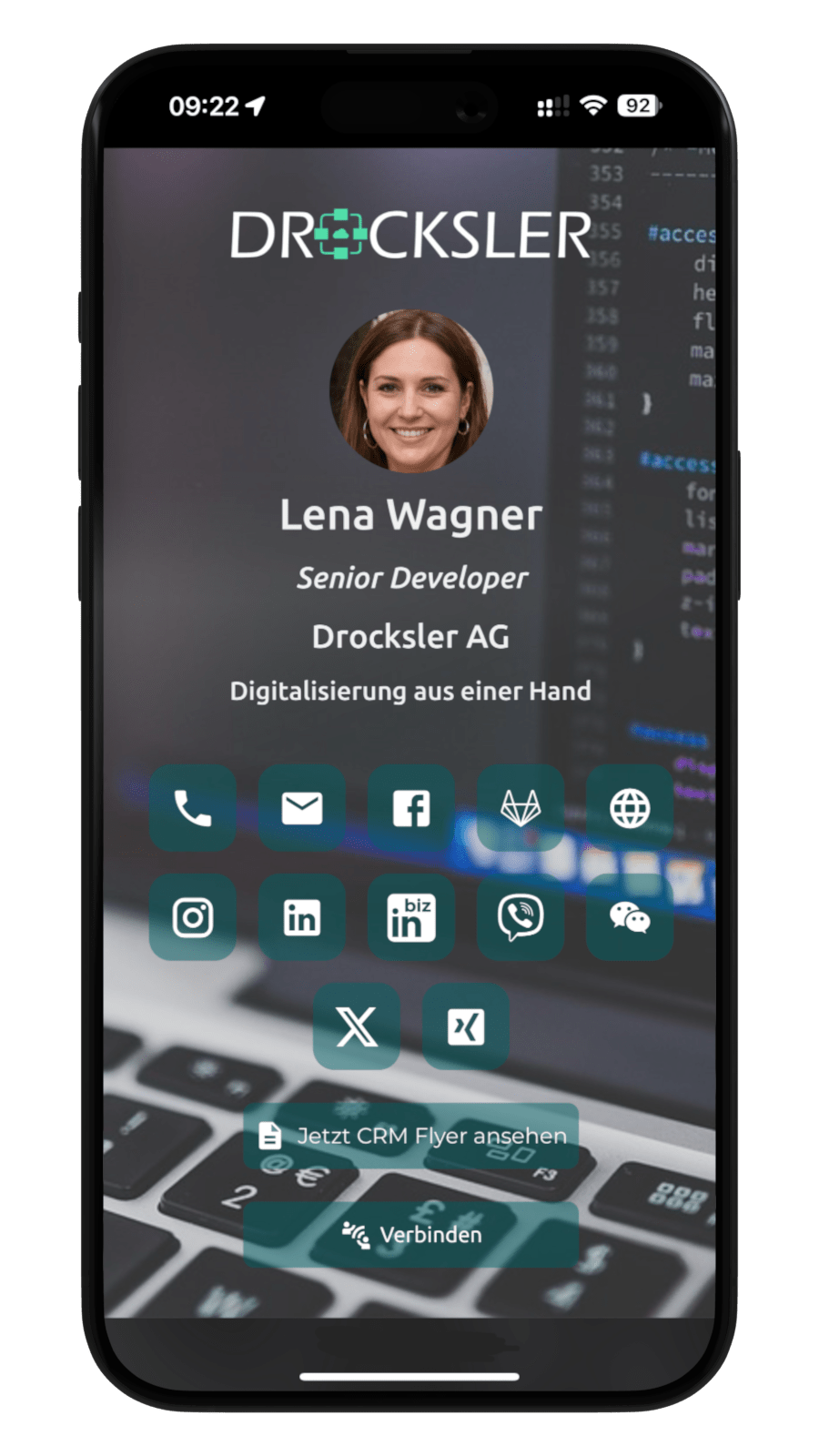 Digital business card Lena Wagner