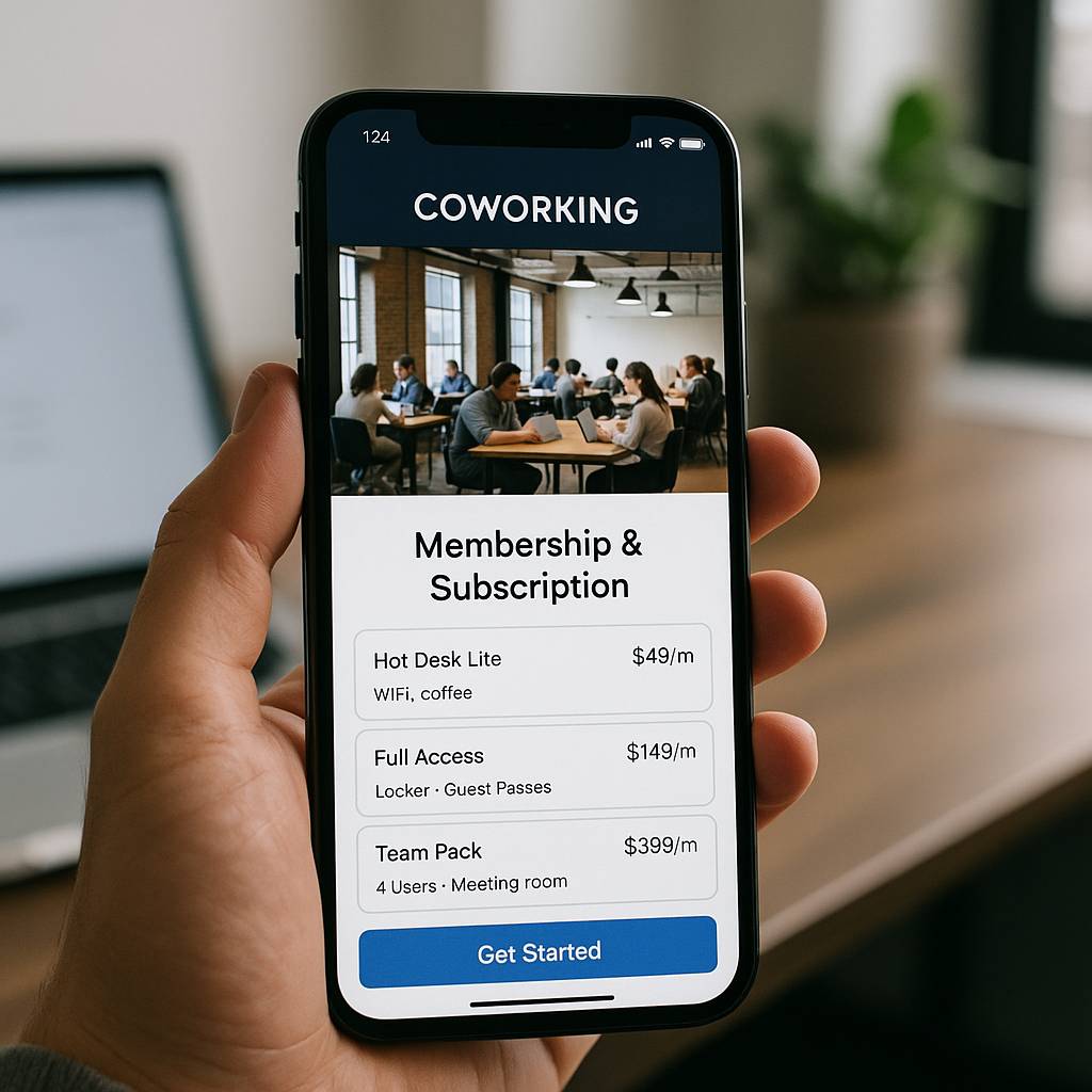 CoWorking Space Membership and Subscription Mobile App