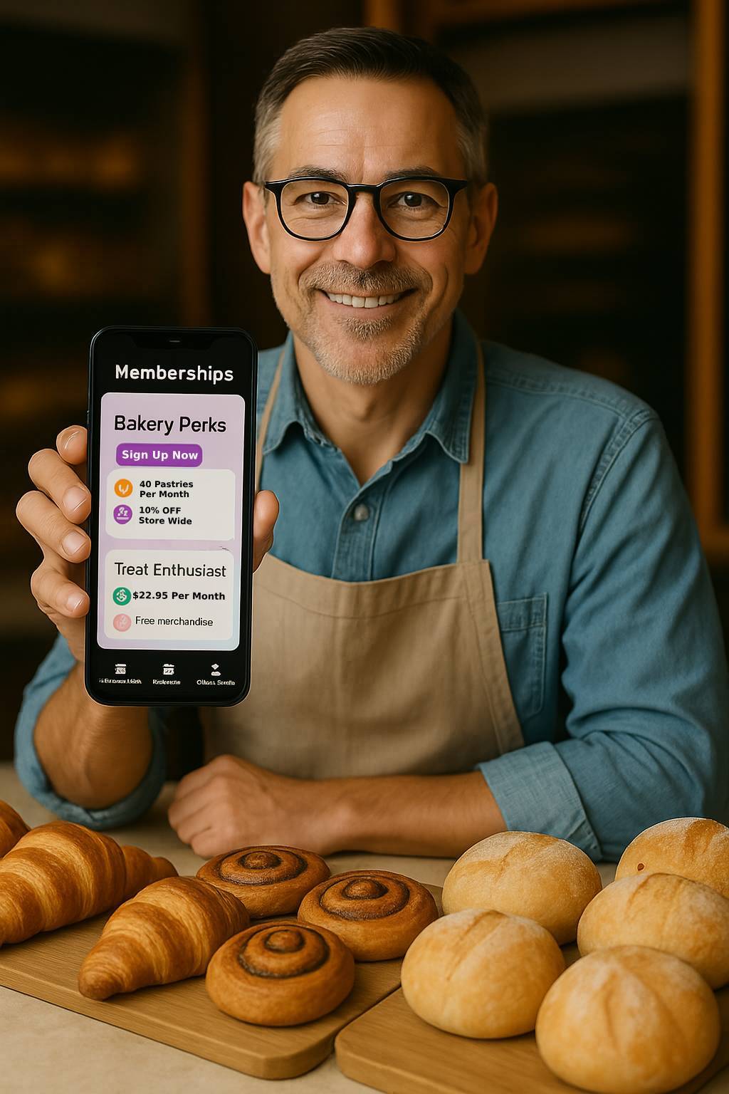 Bakery and Pastry Shops Membership and Subscription Mobile App 