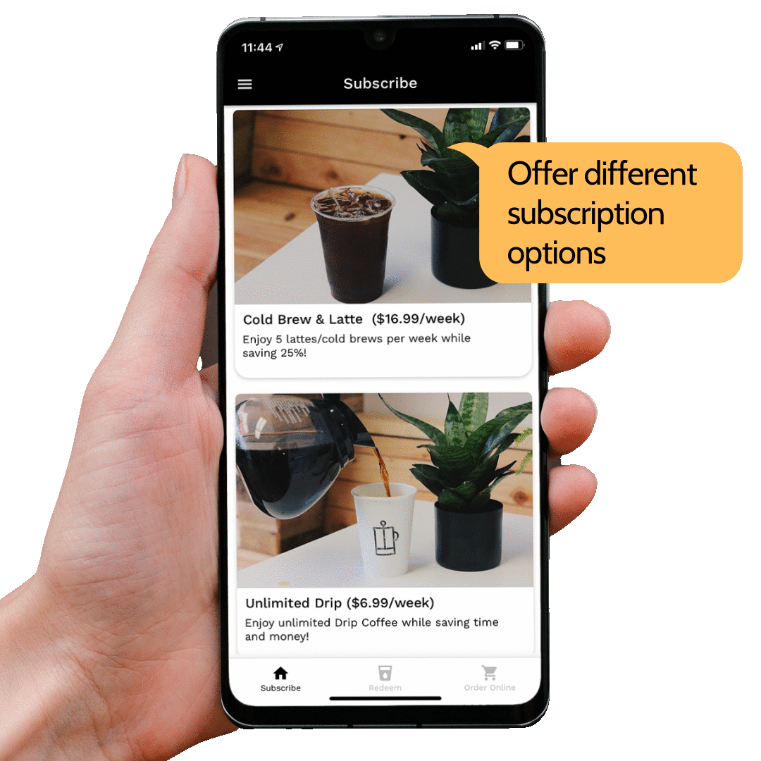 subport mobile app for coffee shops