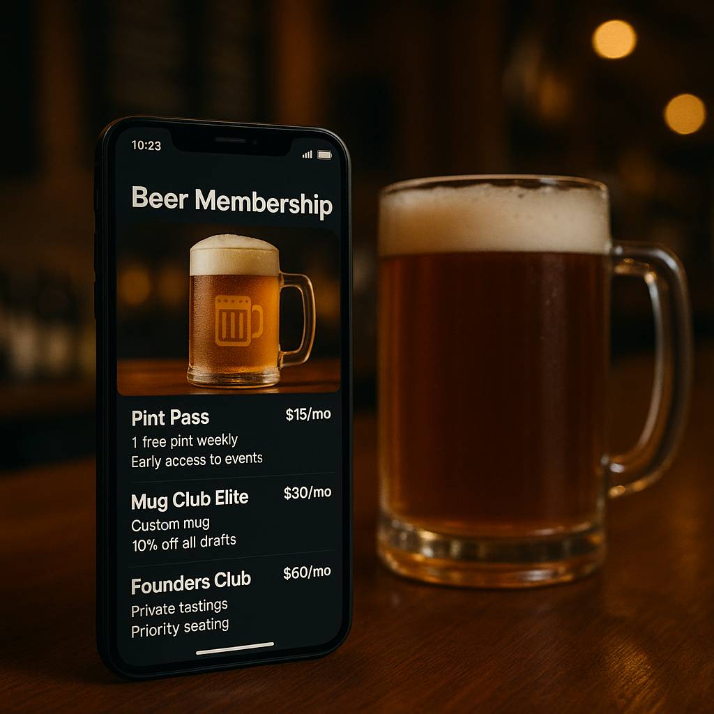 Bars and Pubs Membership and Subscription Mobile App 