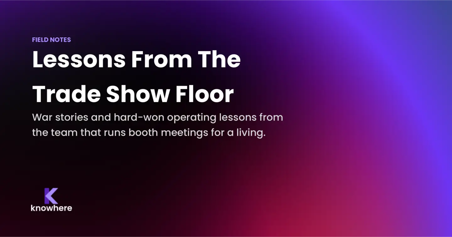 What you actually manage at a trade show booth