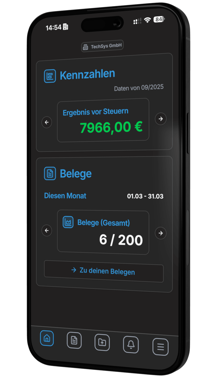 Buchführungsheld App auf dem iPhone – digitale Buchhaltung per App