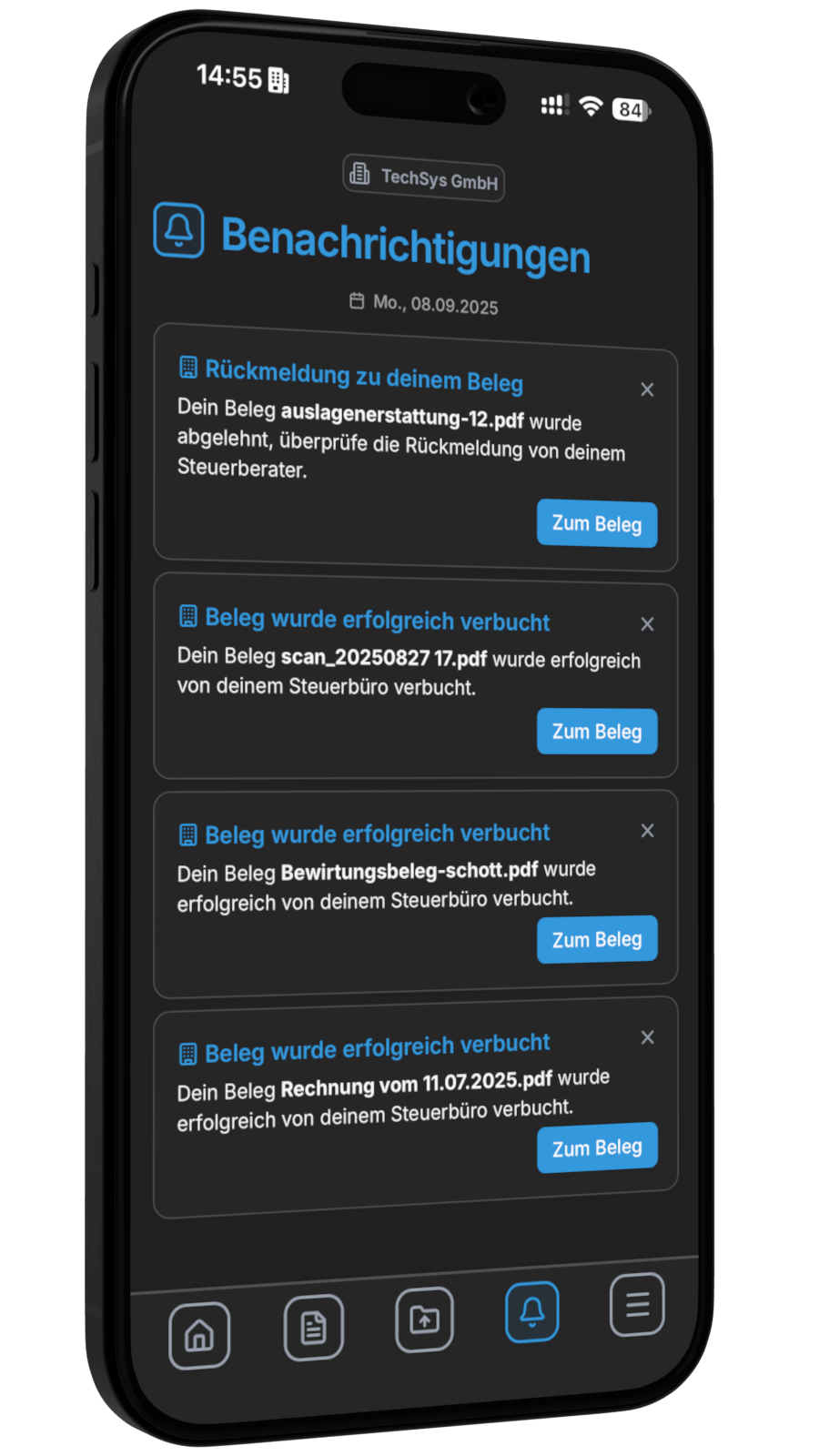 Übersicht der Belege