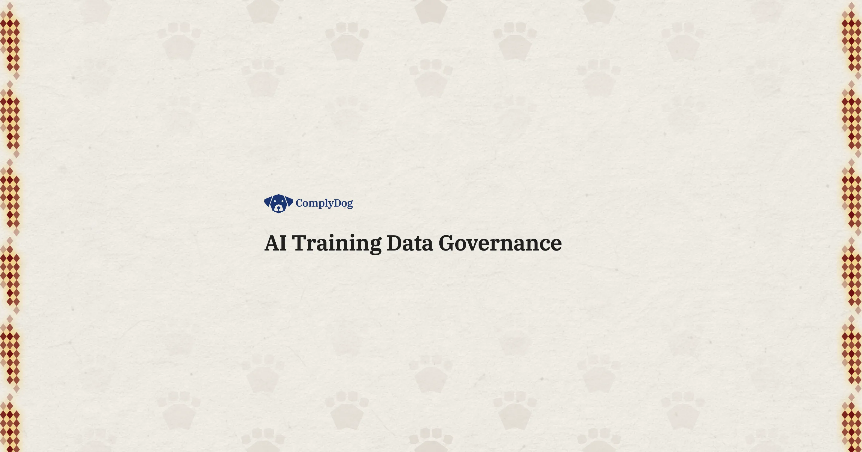 AI Training Data Governance