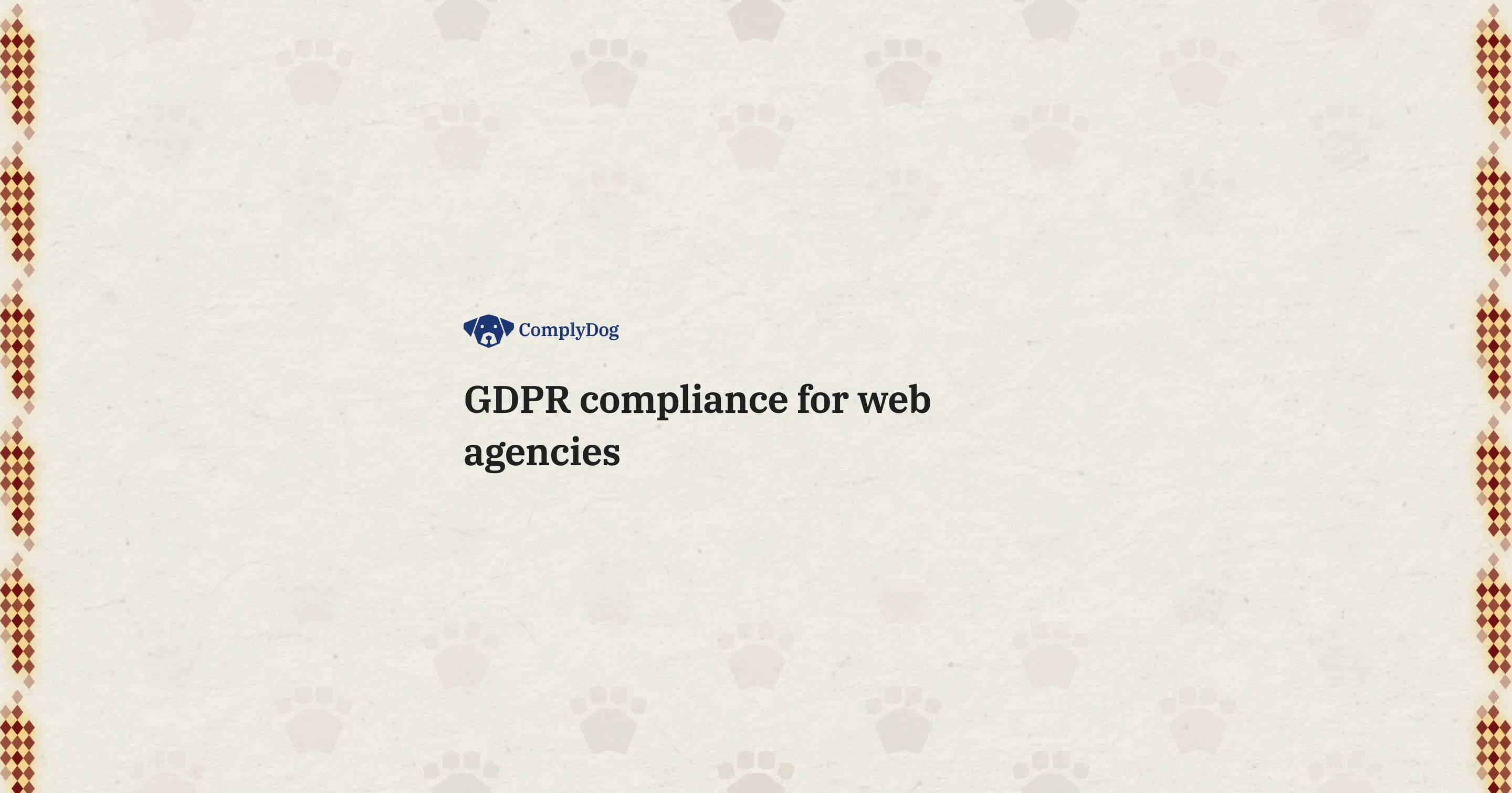 GDPR compliance for web agencies