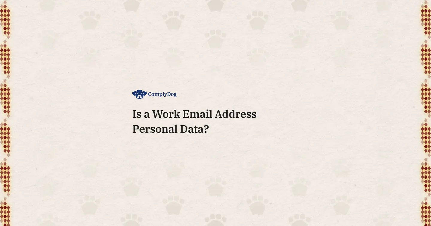Is a Work Email Address Personal Data?