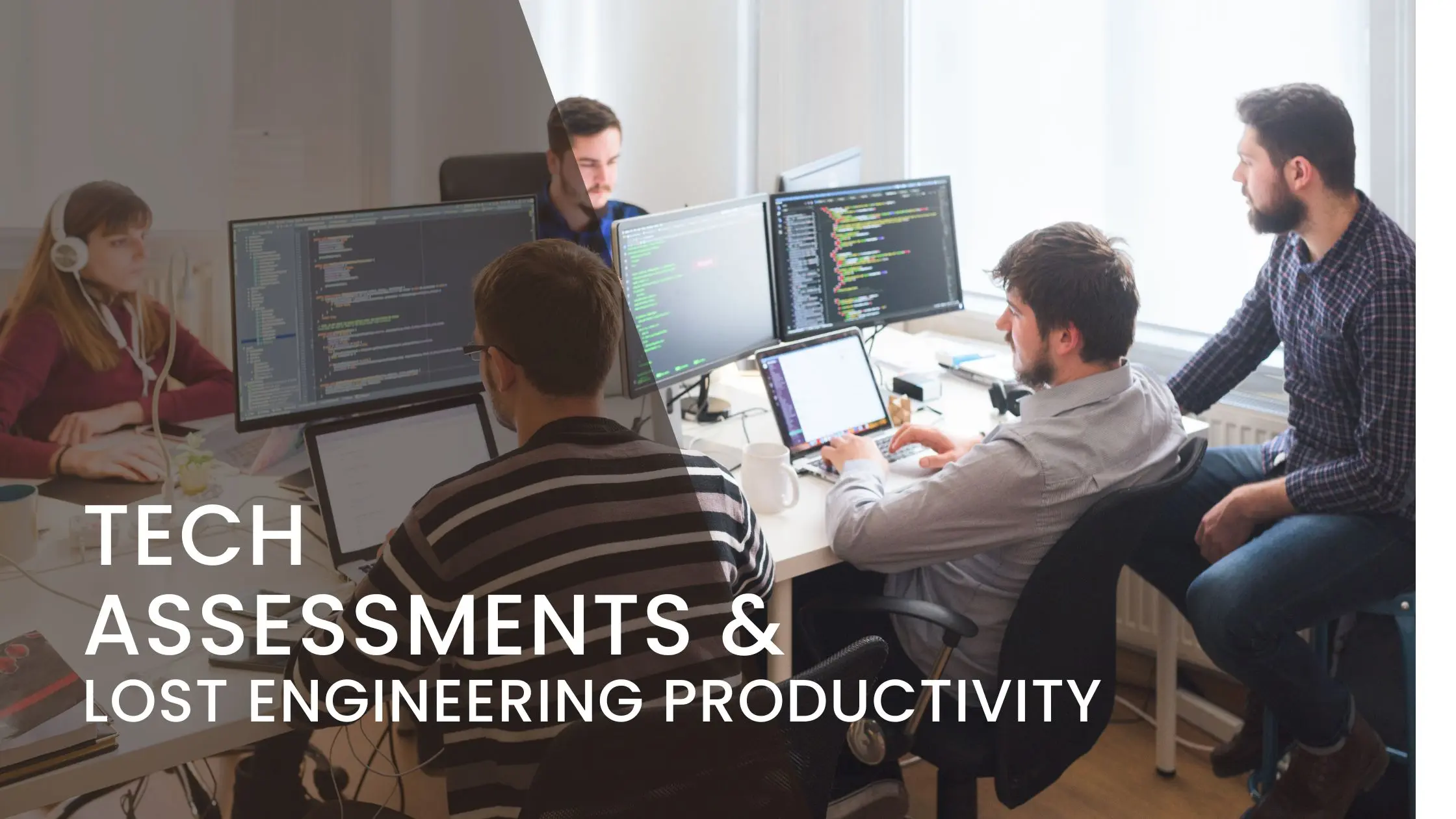 Full-stack developers switching between coding work and technical interviews in a software engineering team