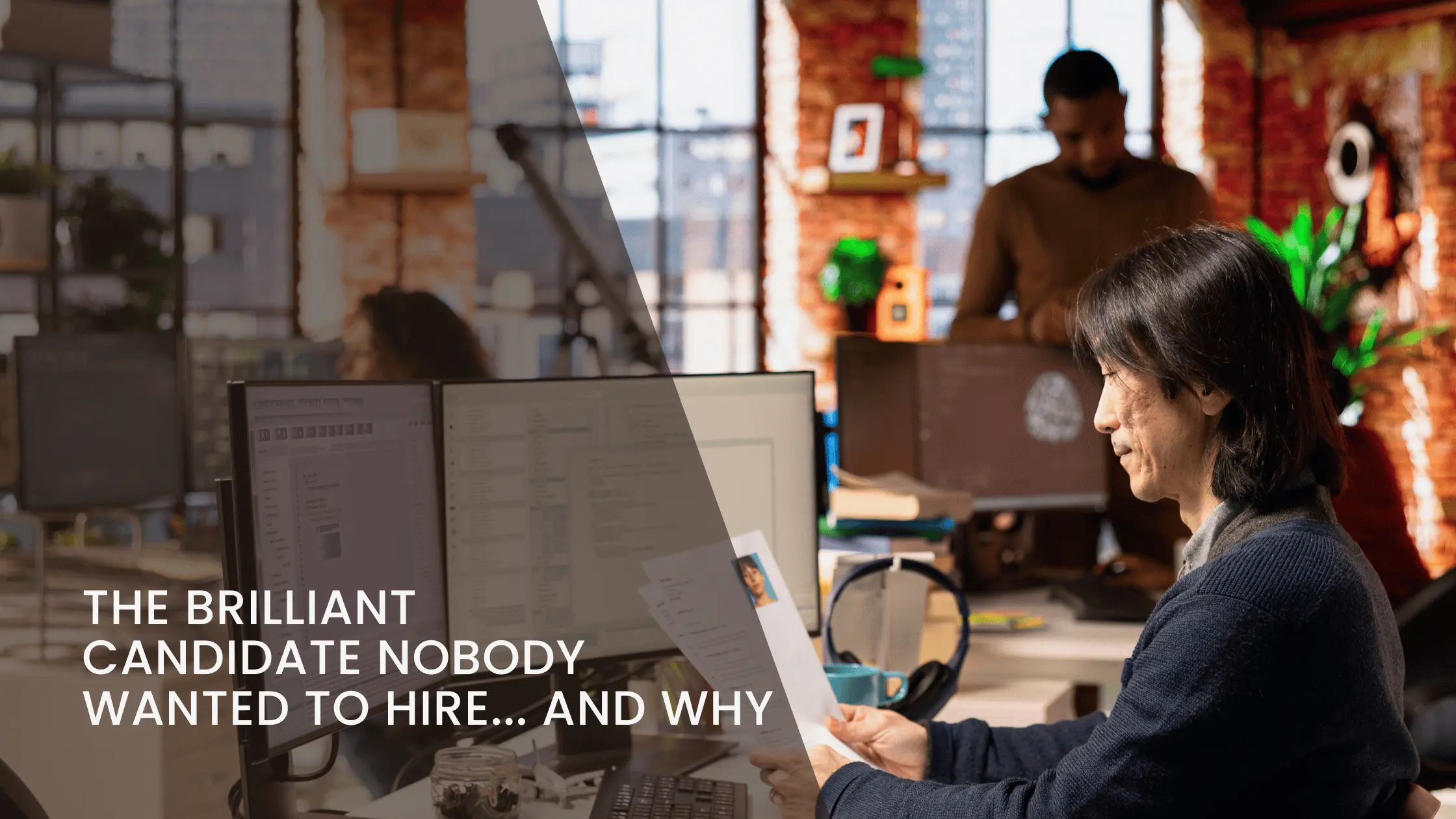 A Hiring manager failing a tech candidate during an virtual interview while being evaluated for a software engineering position despite strong technical skills.