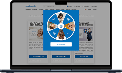 Screenshot Gutschein-Landingpage