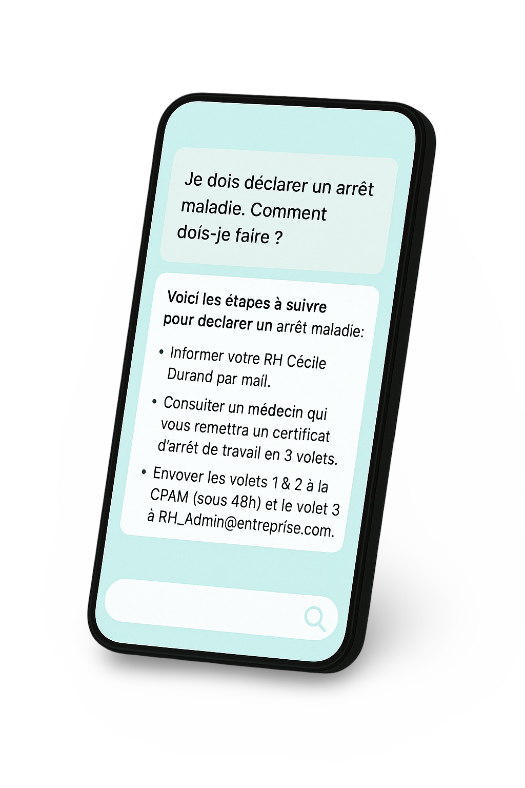 Illustration d'une procédure retrouvée