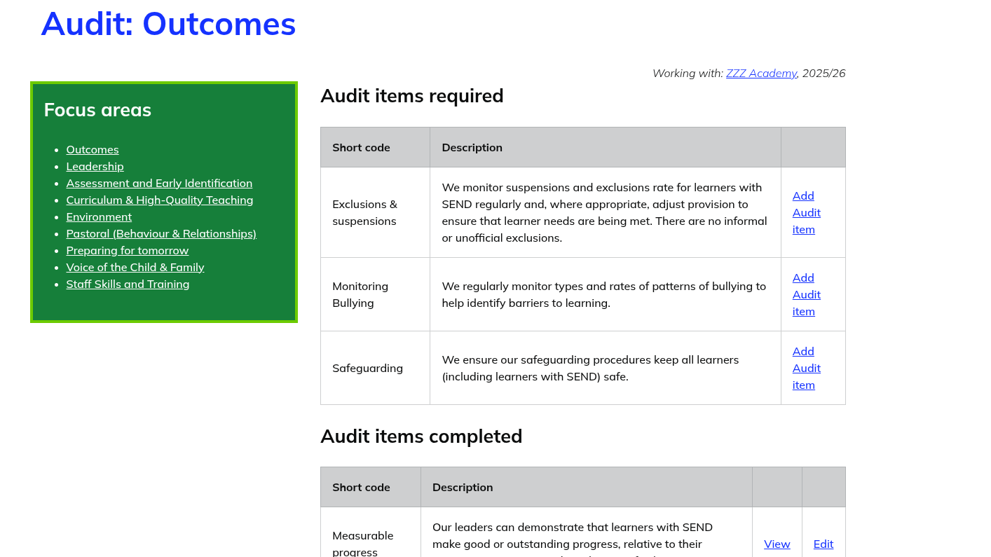 whole school screenshot