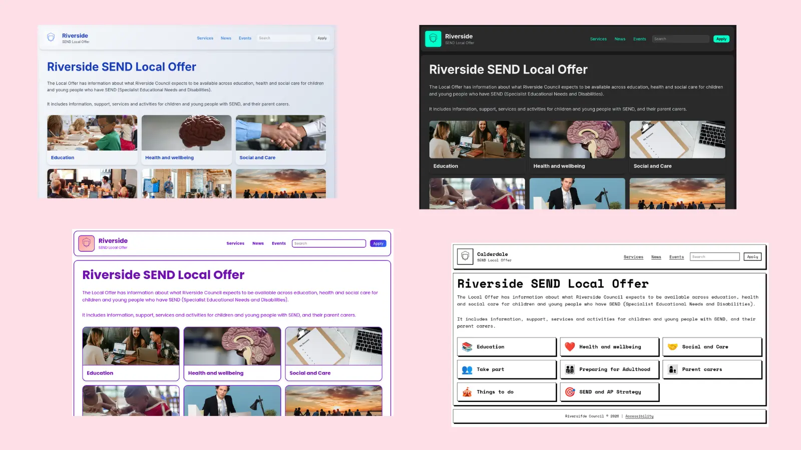 4 styles of website