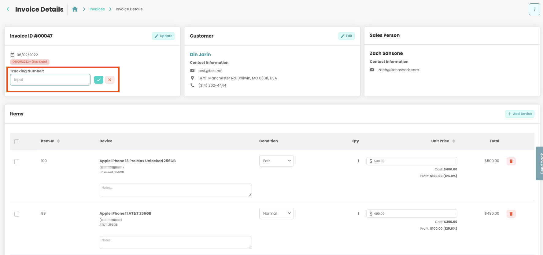 invoice-improvement-add-tracking-information