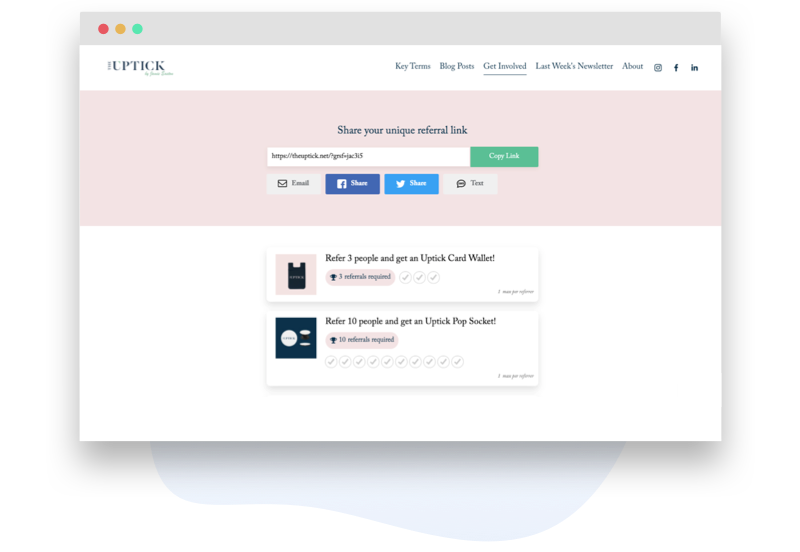 The Uptick referral program