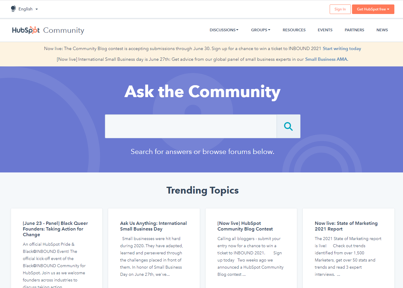 Hubspot community marketing