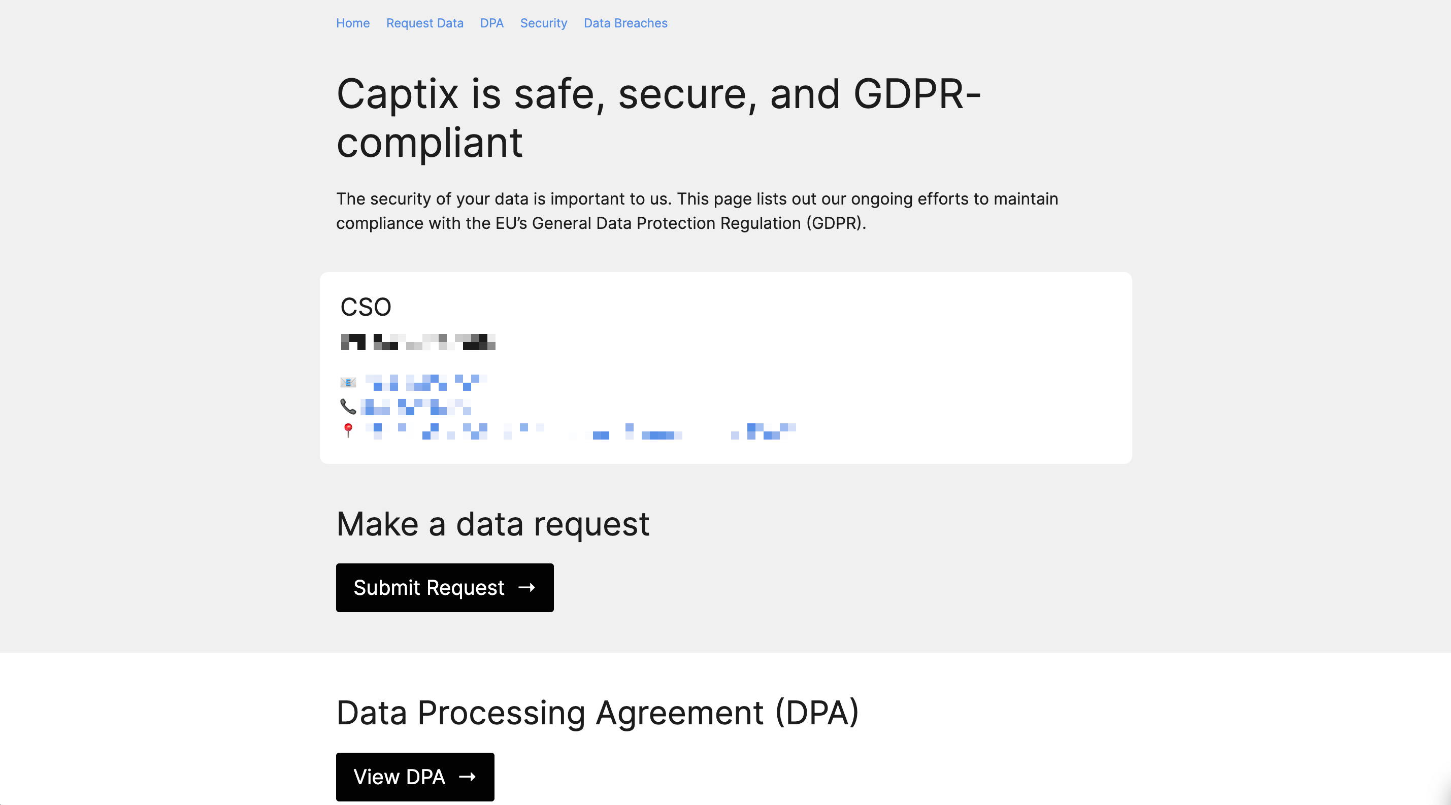 Captix compliance portal