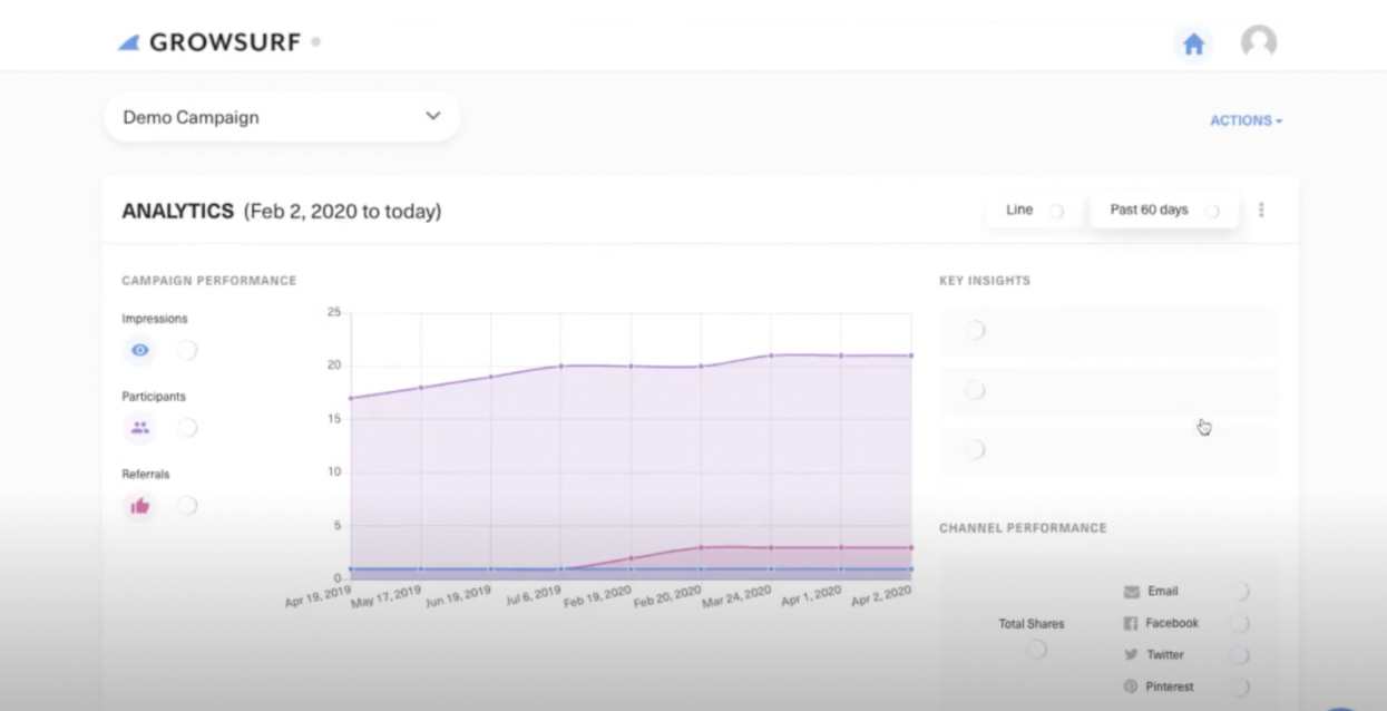 growsurf referral program software