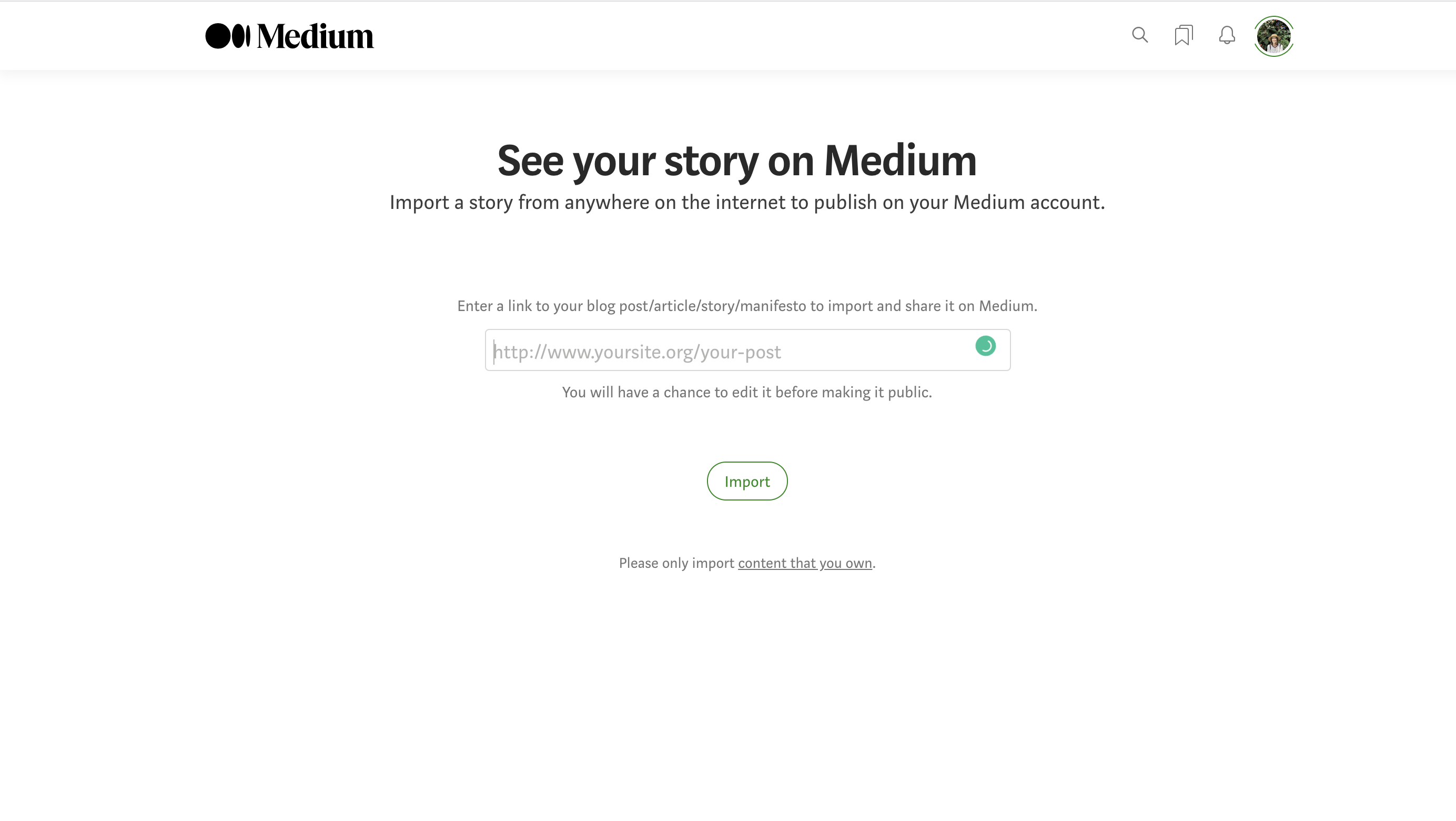 republishing content on Medium