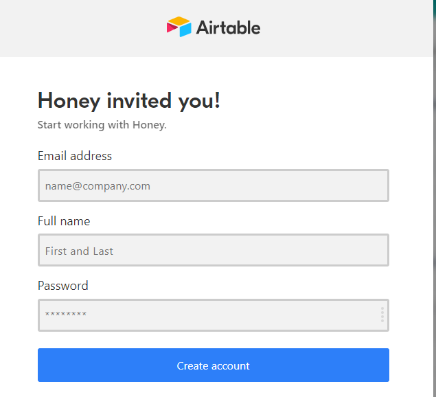 Airtablei invitation