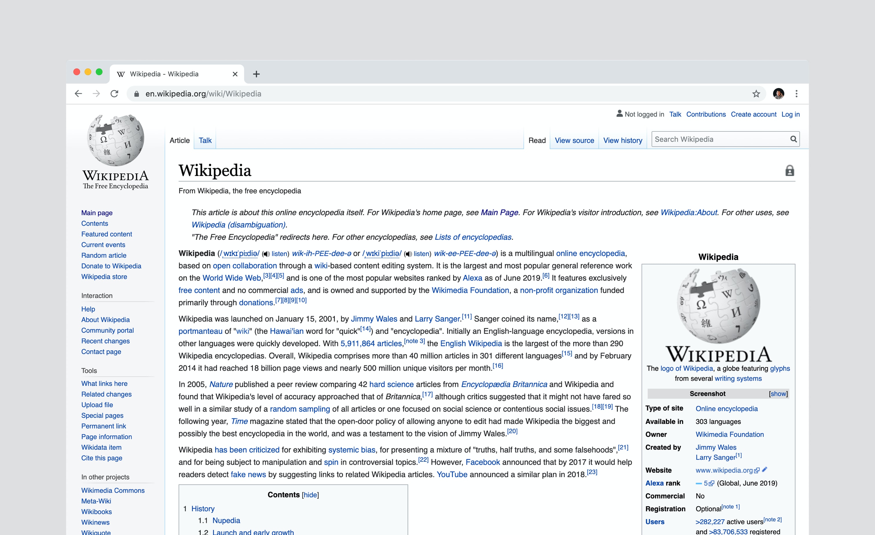 Wikipedia using the reciprocity principle