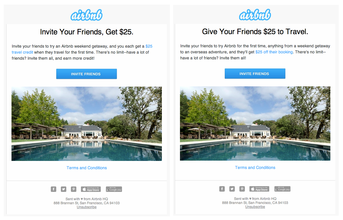 airbnb referral program email