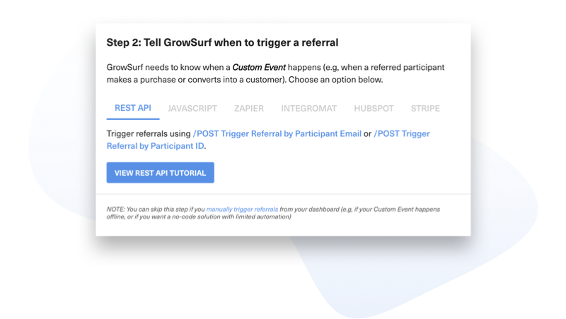 REST API loyalty program