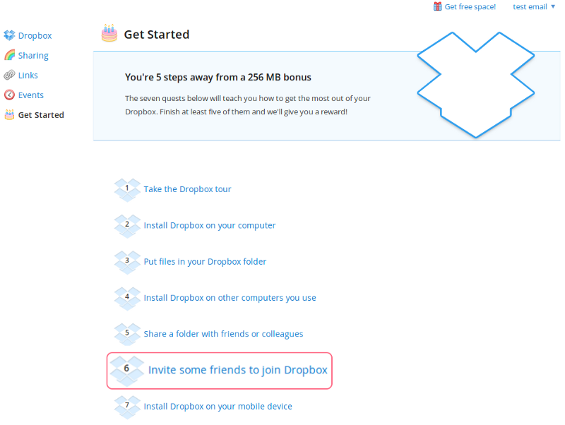 Dropbox referral program