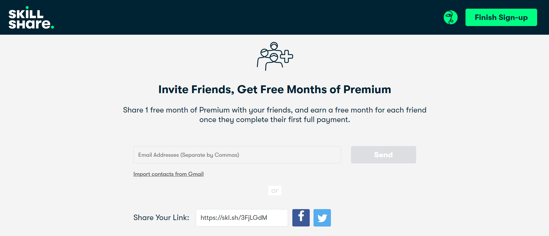 Skillshare referral program