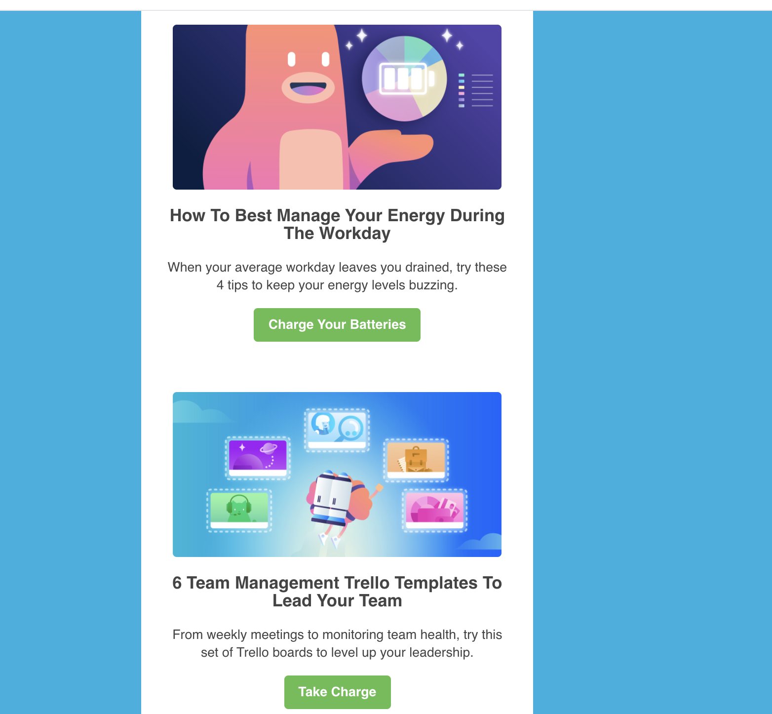 writing marketing emails Trello