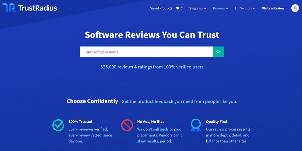 TrustRadius software review community