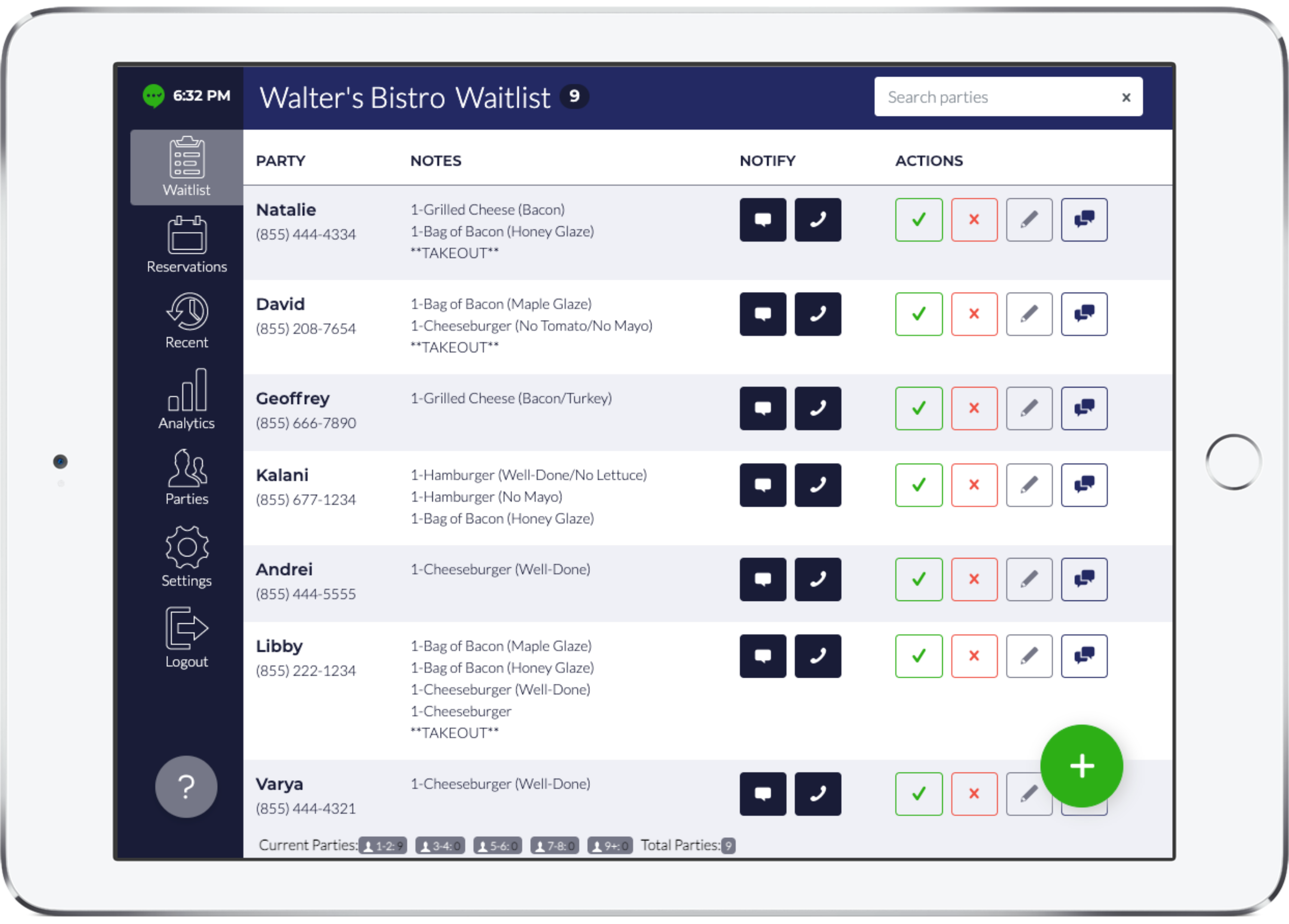 sync and integrate square orders with a waitlist app