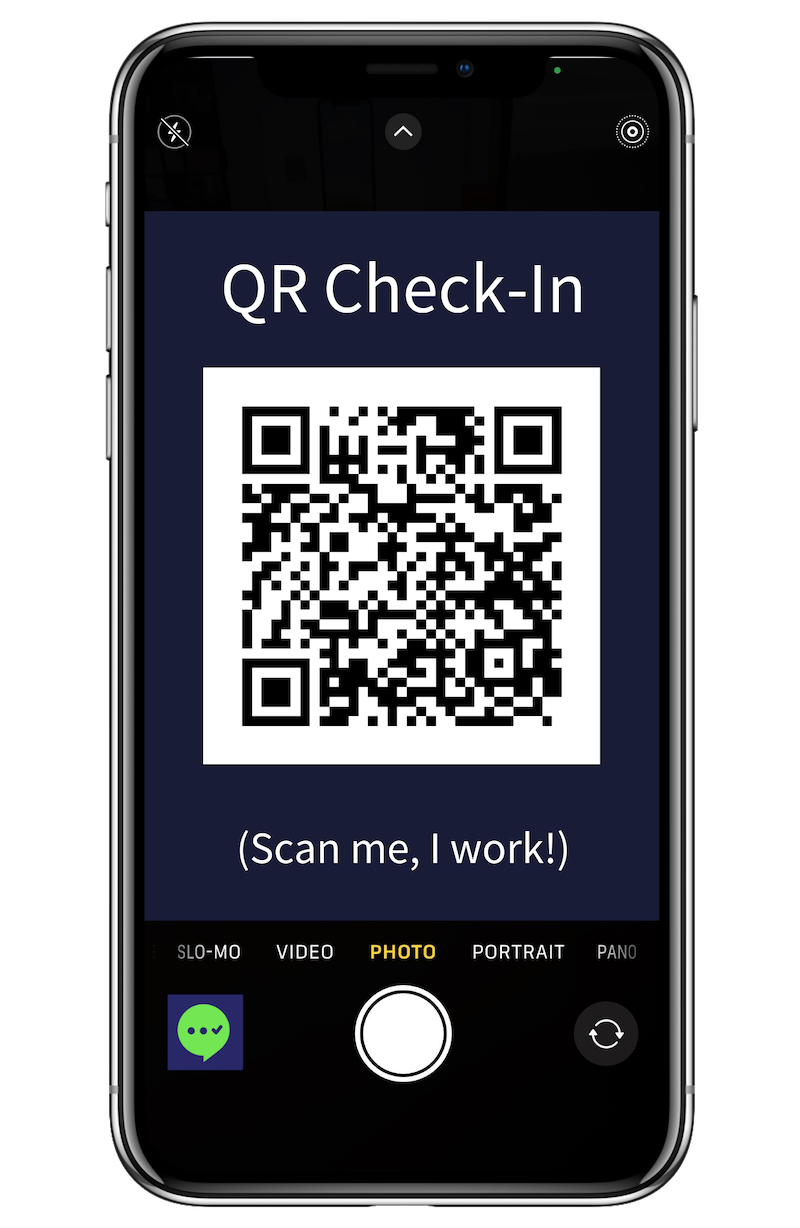 qr code contactless check-in