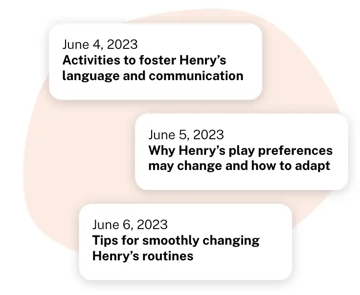Examples of parent pulse titles for a boy named Henry. 