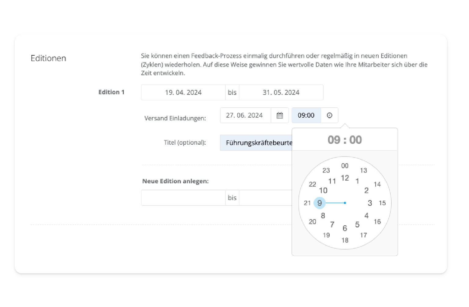 Screenshot unserer Software für Jahresgespräche von easyreview