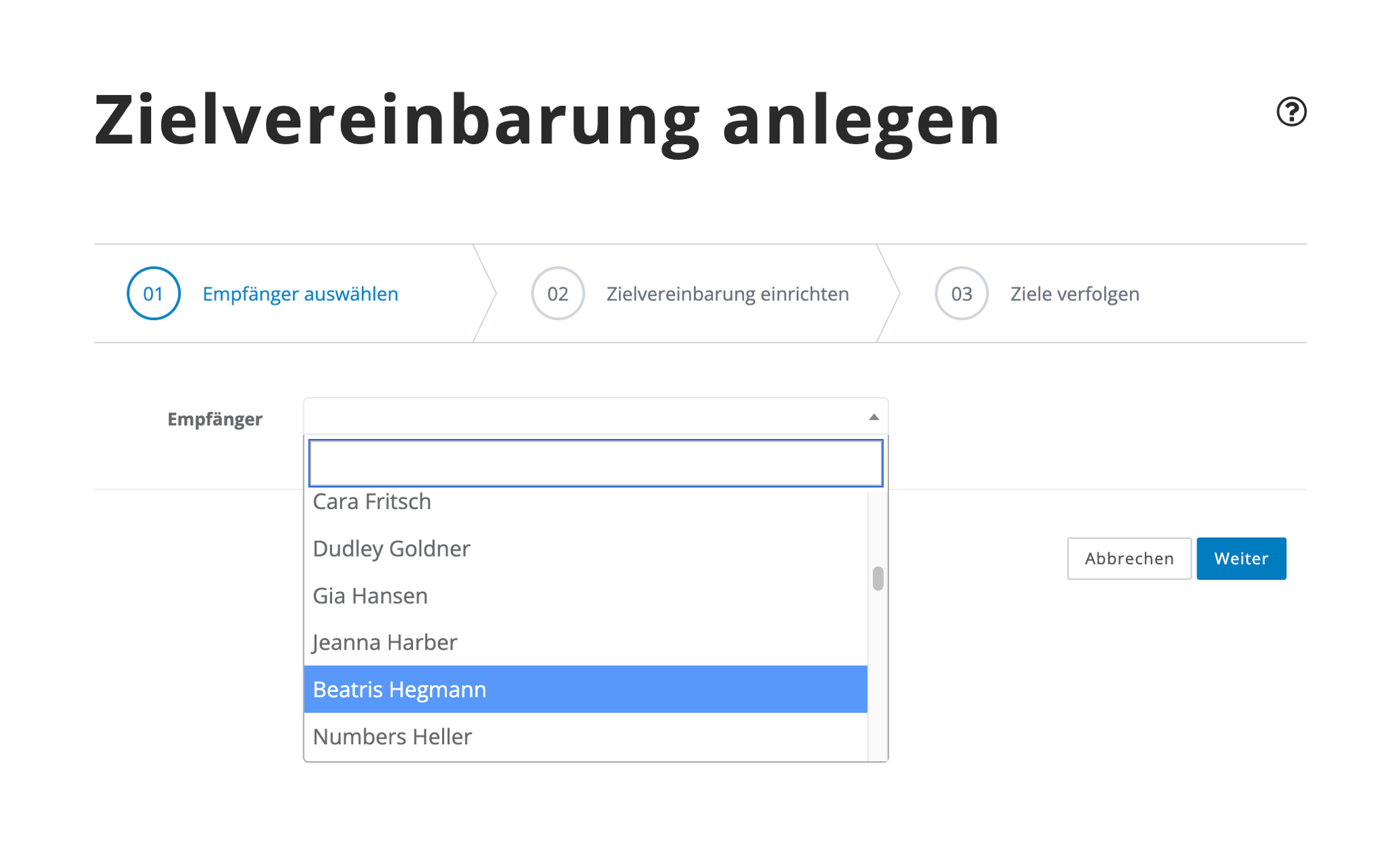 Screenshot aus easyreview