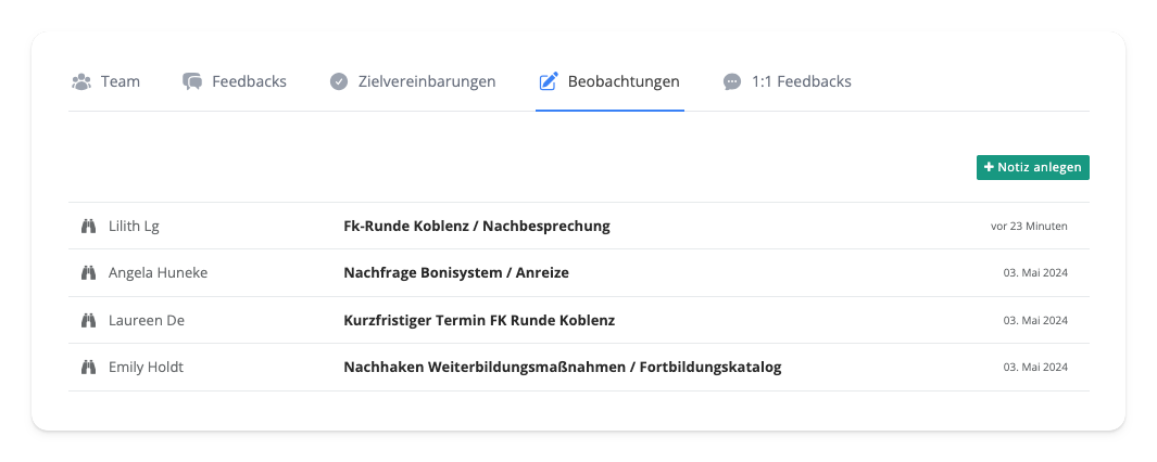 Screenshot aus easyreview