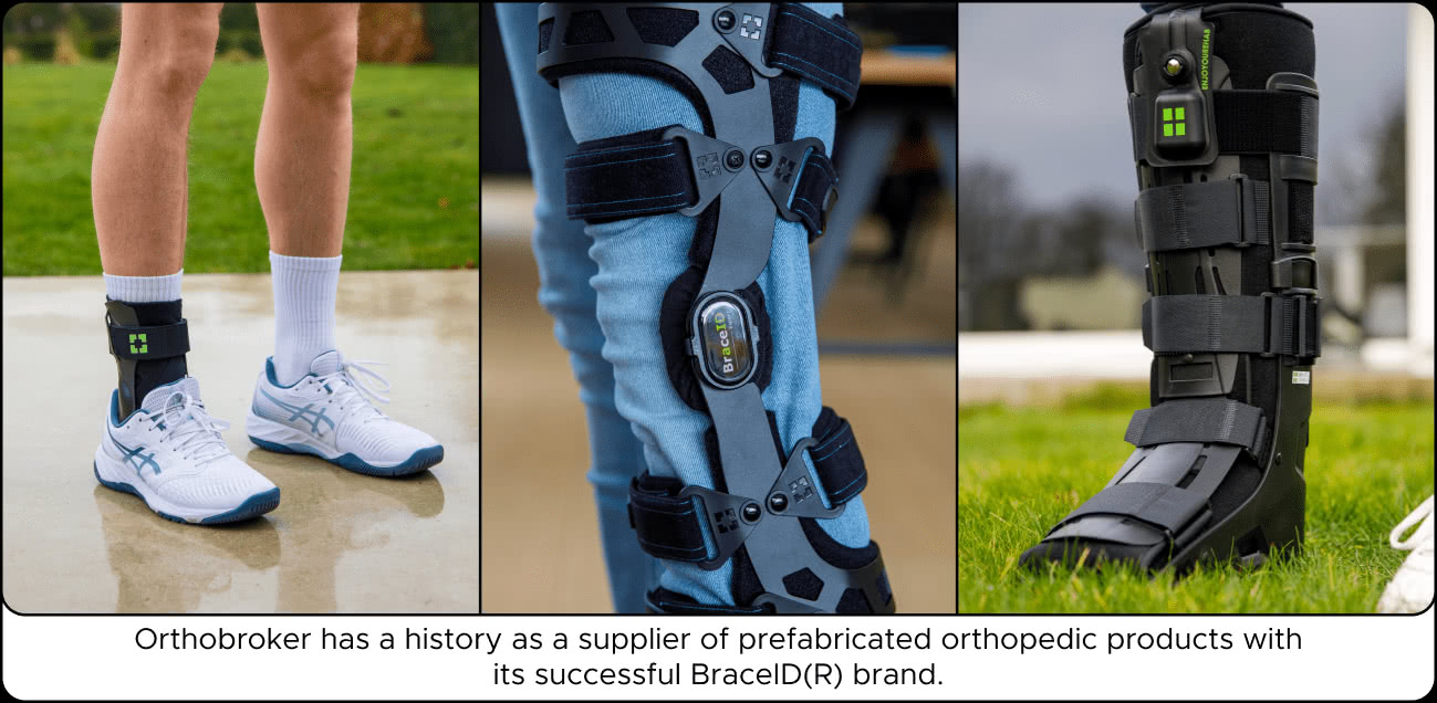 Orthobroker has a history as a supplier of prefabricated orthopedic products with its successful BraceID(R) brand.