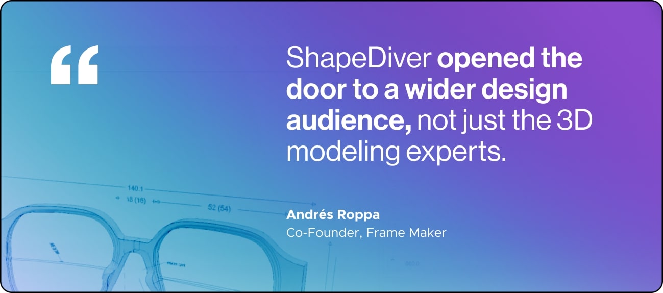 Quote on gradient background with glasses sketch: 